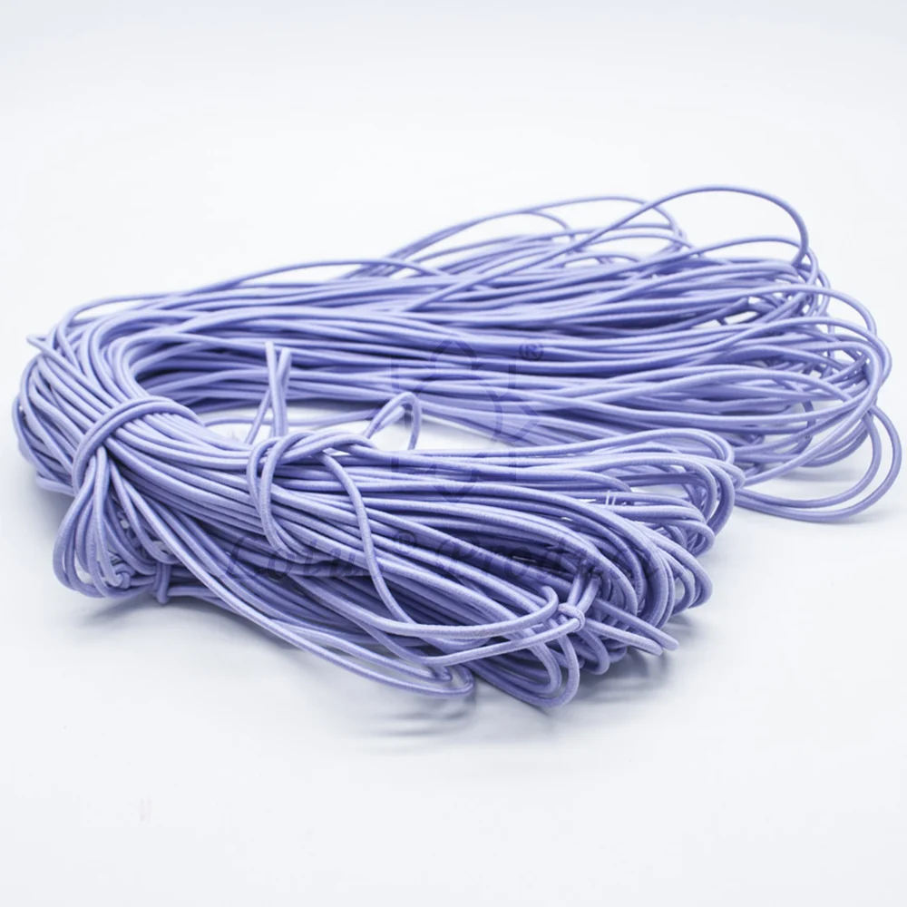 Ningbo sunshine import and export co., ltd. | colorful polyester 2mm braid stretchy elastic rope rubber core for garment