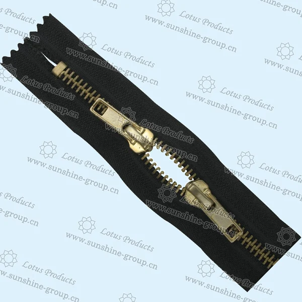 Ningbo sunshine import and export co., ltd. | 20cm brown metal zipper zipper