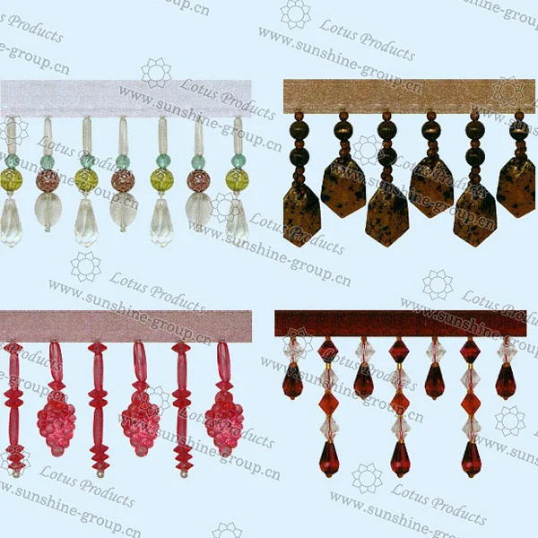 Ningbo sunshine import and export co., ltd. | colorful curtain beaded tassel fringe 007