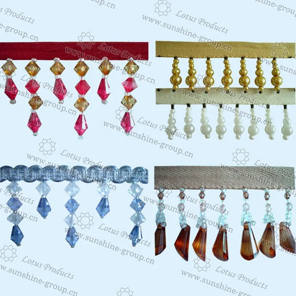 Ningbo sunshine import and export co., ltd. | colorful curtain beaded tassel fringe 004
