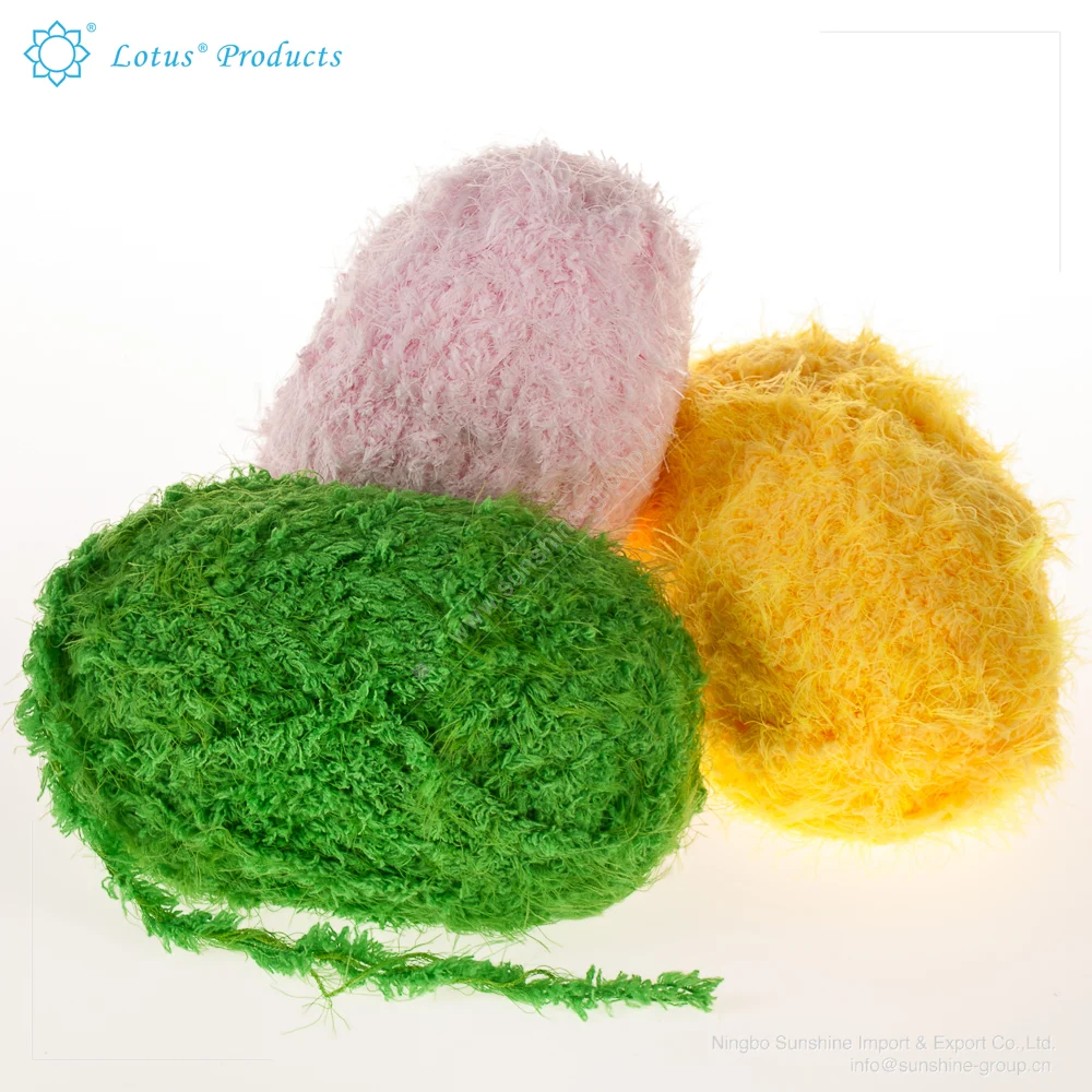 Ningbo sunshine import and export co., ltd. | china supplier 100% polyester space dyed fluffy velvet yarn for knitting socks