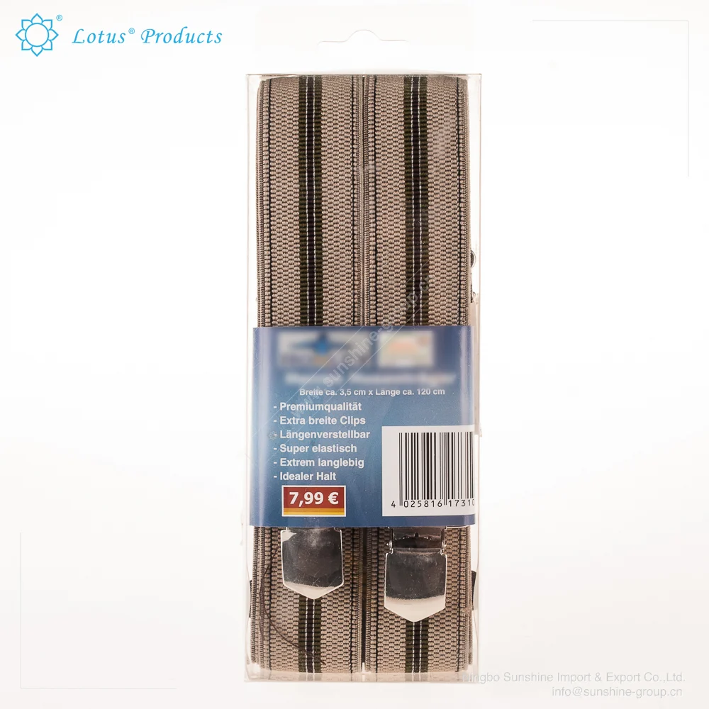 Ningbo sunshine import and export co., ltd. | fashion design adjustable braces elastic suspenders