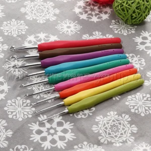 Ningbo sunshine import and export co., ltd. | soft rubber handle crochet hook,9 pcs aluminum crochet hook set