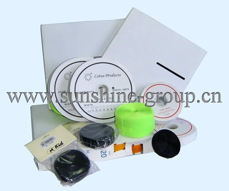 Ningbo sunshine import and export co., ltd. | customized hook loop magic tape for clothes 100% nylon colorful hook and loop