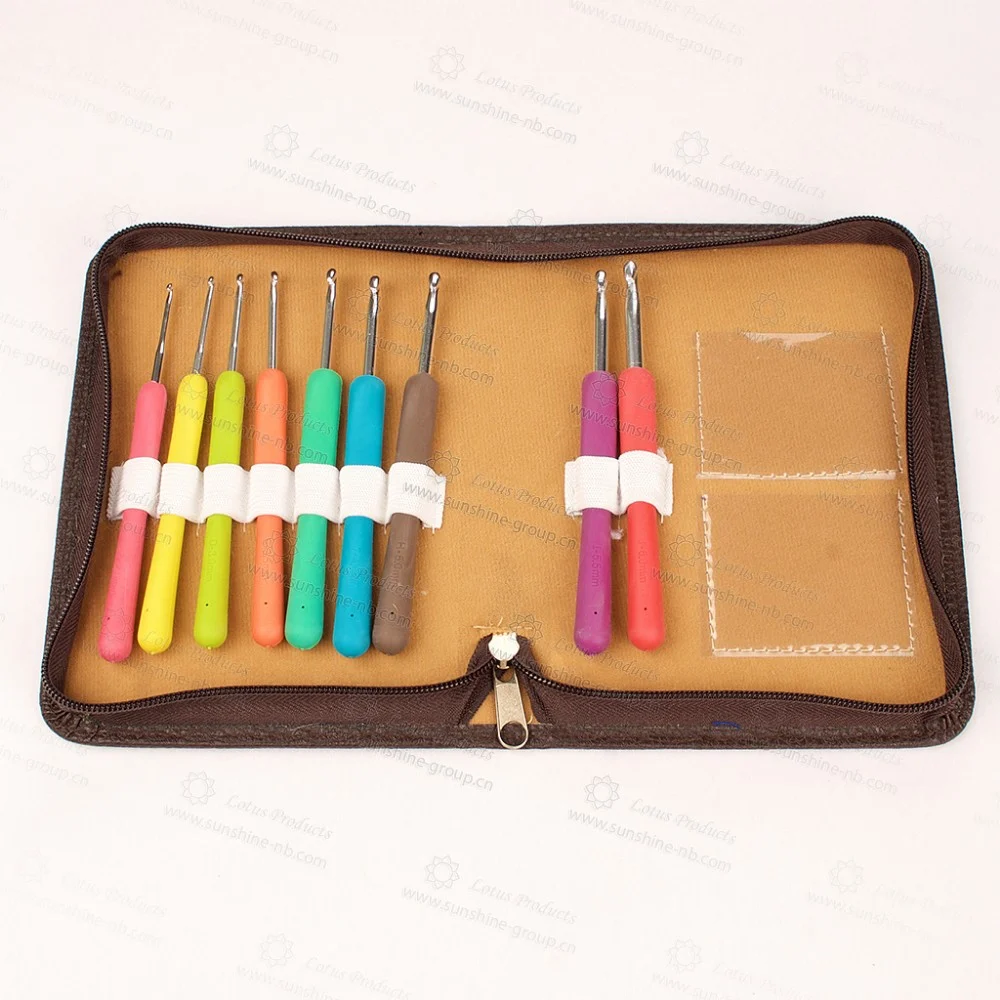 Ningbo sunshine import and export co., ltd. | mixed color knitting needle crochet hook soft tpr crochet hook set