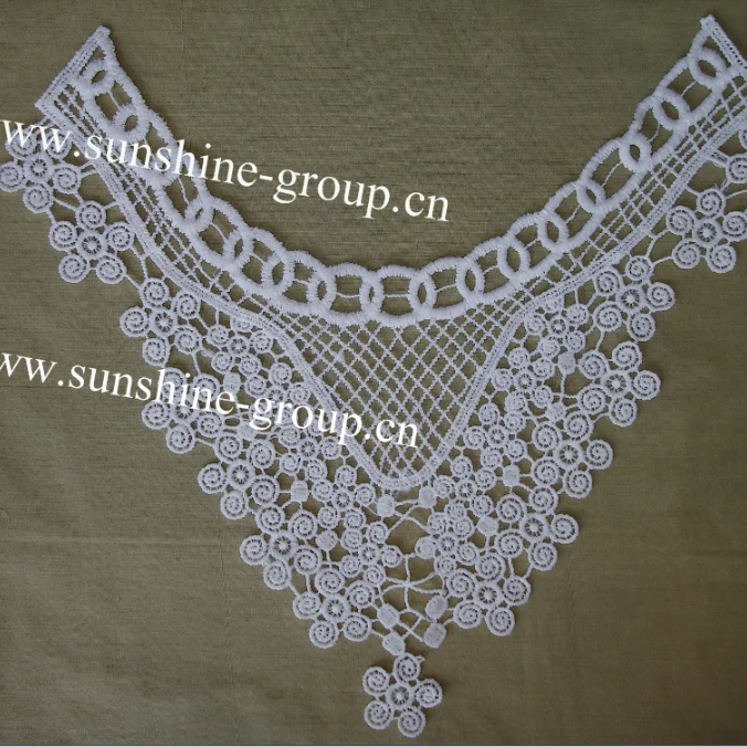 Ningbo sunshine import and export co., ltd. | fashion design milk silk embroidery lace collar for dresses-029