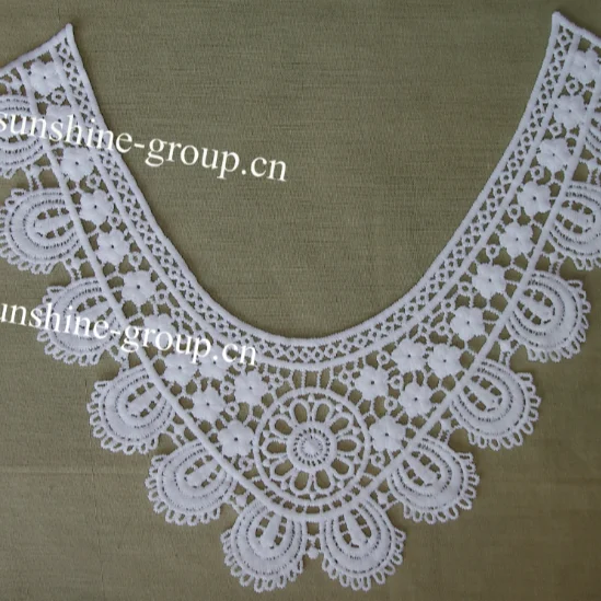 Ningbo sunshine import and export co., ltd. | fashion design milk silk embroidery lace collar for dresses-024