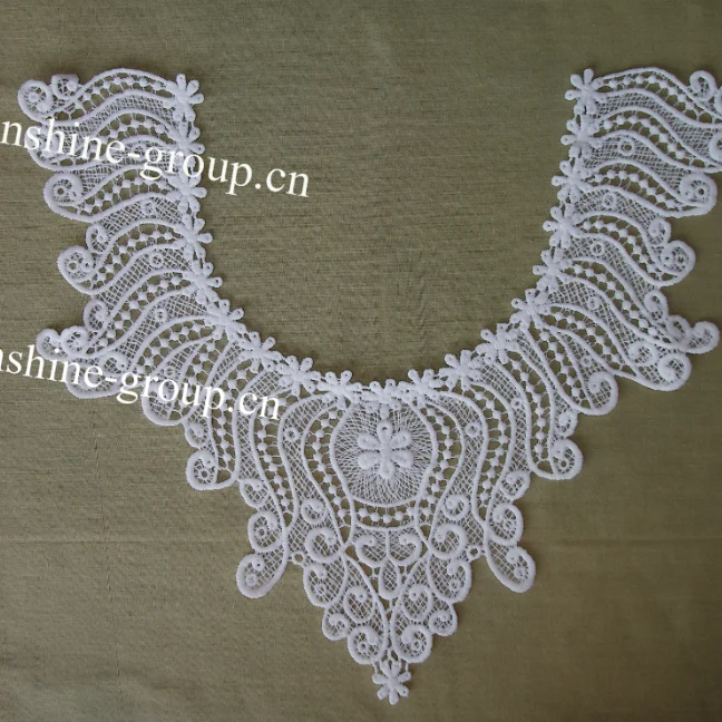 Ningbo sunshine import and export co., ltd. | fashion design milk silk embroidery lace collar for dresses-040