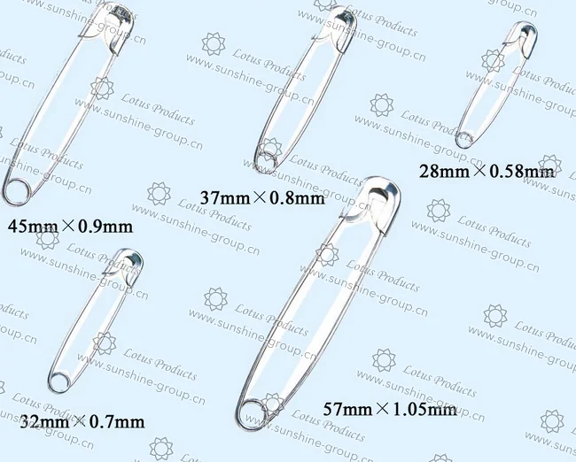 Ningbo sunshine import and export co., ltd. | safety pin size