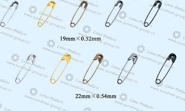 Ningbo sunshine import and export co., ltd. | safety pin color-size