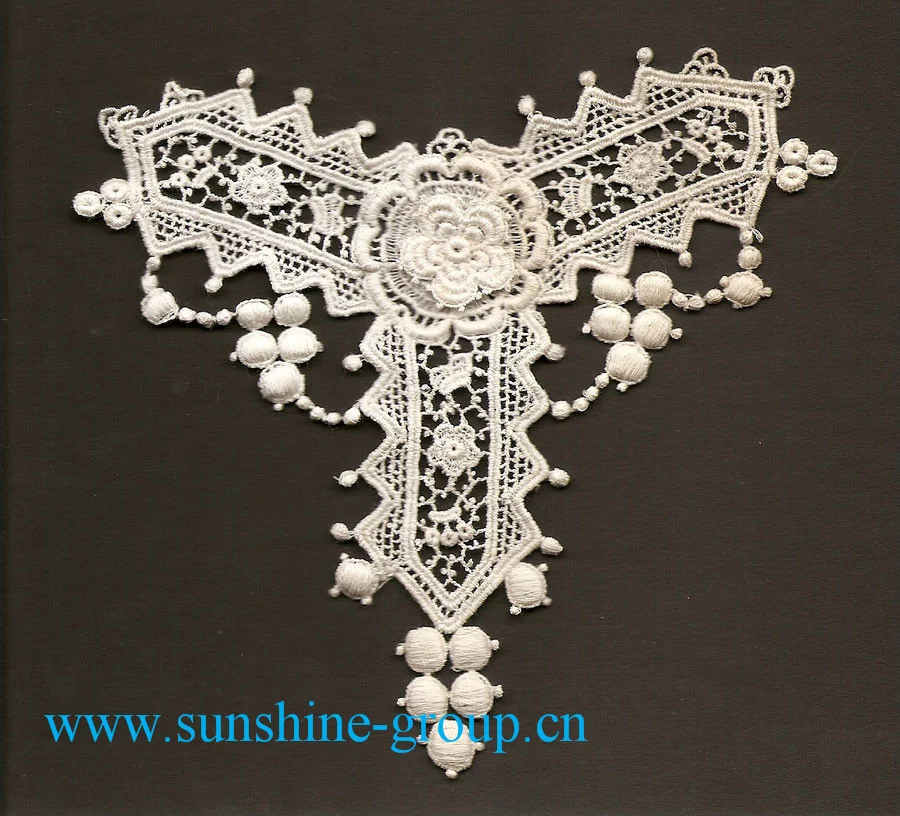 Ningbo sunshine import and export co., ltd. | fashion design embroidery lace crochet patterns neck collar-060