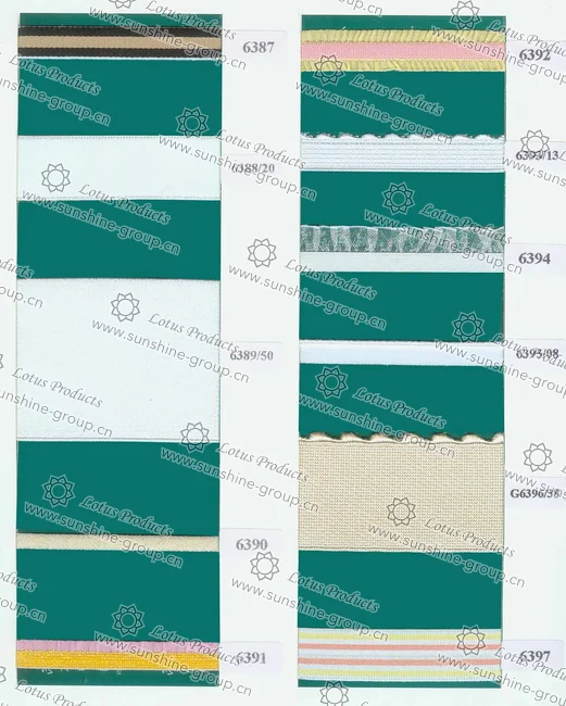 Ningbo sunshine import and export co., ltd. | elastic trimming sample card 7