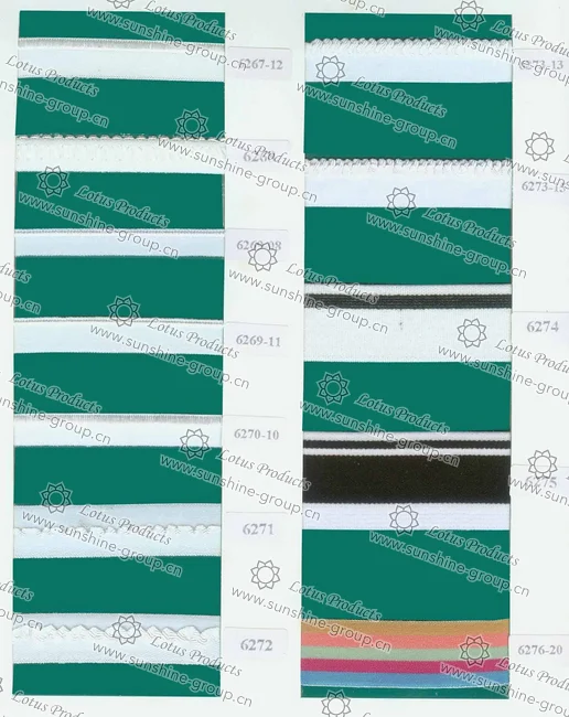 Ningbo sunshine import and export co., ltd. | elastic trimming sample card 27