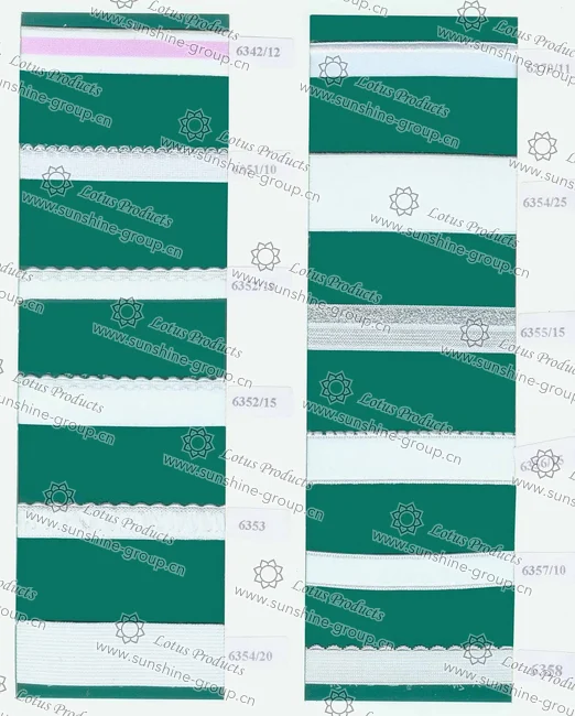 Ningbo sunshine import and export co., ltd. | elastic trimming sample card 20