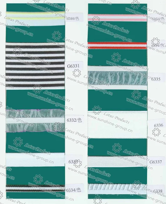 Ningbo sunshine import and export co., ltd. | elastic trimming sample card 17