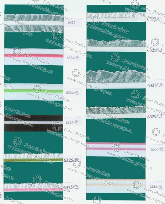Ningbo sunshine import and export co., ltd. | elastic trimming sample card 16