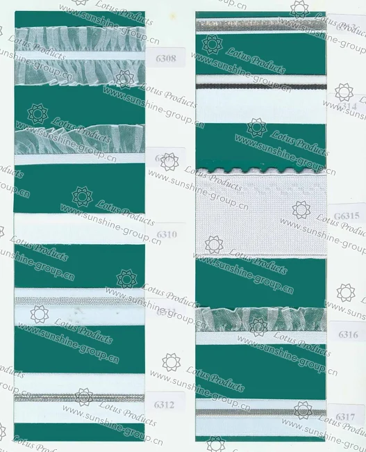 Ningbo sunshine import and export co., ltd. | elastic trimming sample card 14
