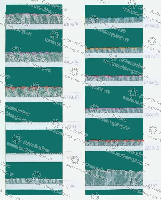 Ningbo sunshine import and export co., ltd. | elastic trimming sample card 13