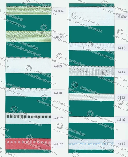 Ningbo sunshine import and export co., ltd. | elastic trimming sample card 10