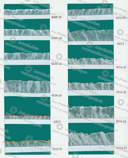 Ningbo sunshine import and export co., ltd. | elastic trimming sample card 1