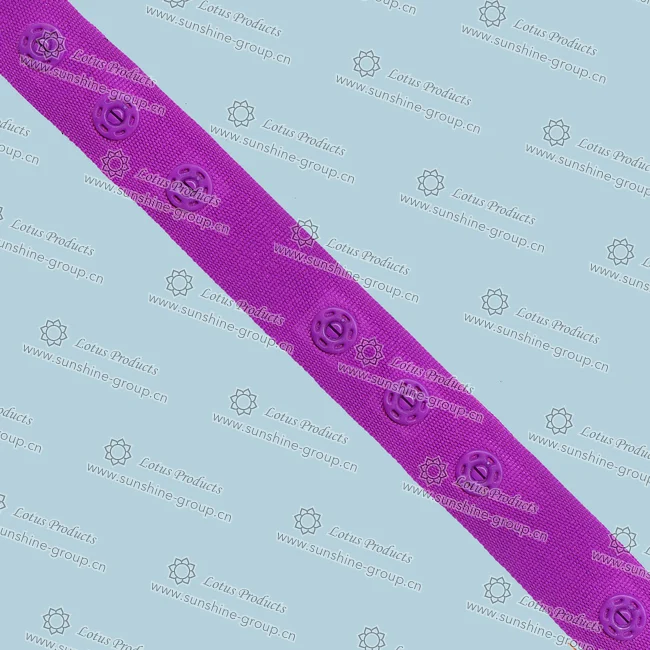 Ningbo sunshine import and export co., ltd. | snap button tape 18mm x 18mm x 36mm purple