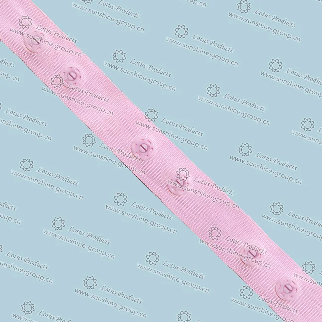Ningbo sunshine import and export co., ltd. | snap button tape 18mm x 36mm pink