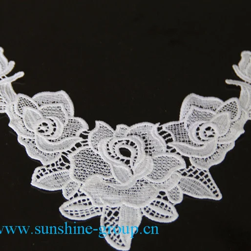 Ningbo sunshine import and export co., ltd. | fashion design embroidery lace crochet patterns neck collar-049
