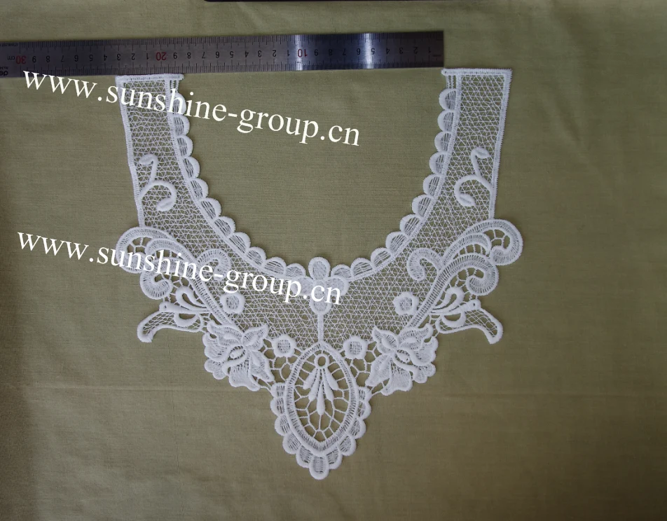 Ningbo sunshine import and export co., ltd. | fashion design milk silk embroidery lace collar for dresses-037