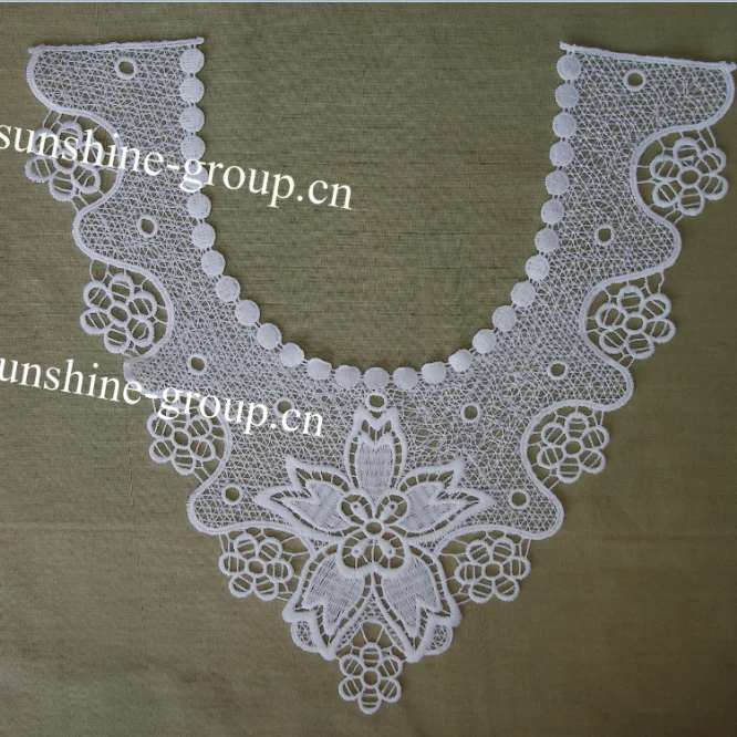 Ningbo sunshine import and export co., ltd. | fashion design milk silk embroidery lace collar for dresses-034
