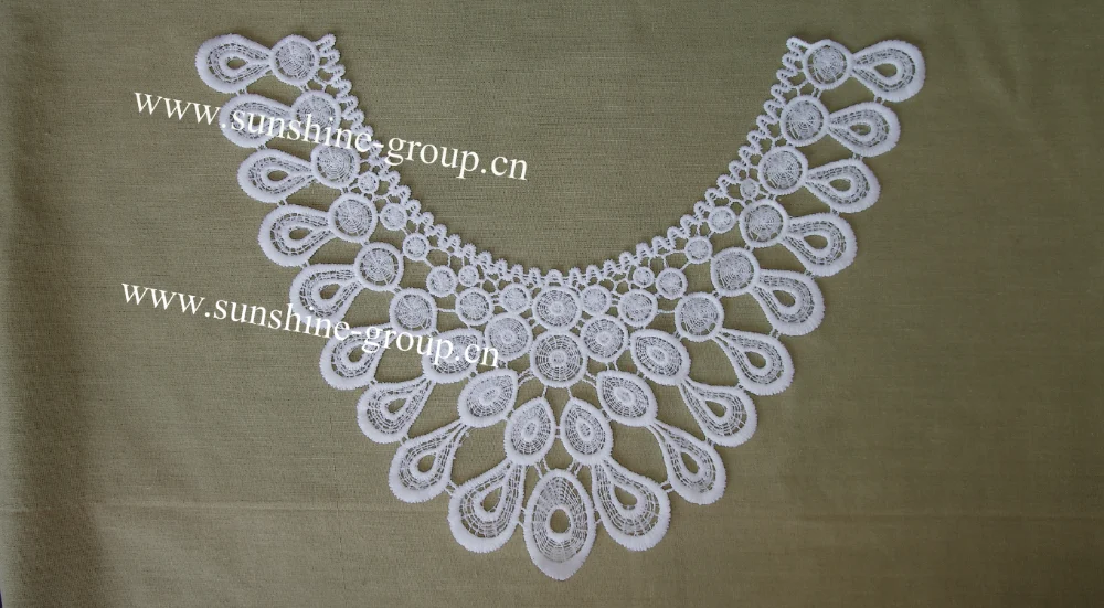 Ningbo sunshine import and export co., ltd. | fashion design milk silk embroidery lace collar for dresses-027