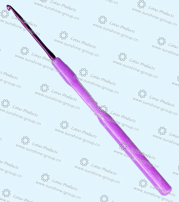 Ningbo sunshine import and export co., ltd. | alu crochet hook plastic handle 2.5mm purple