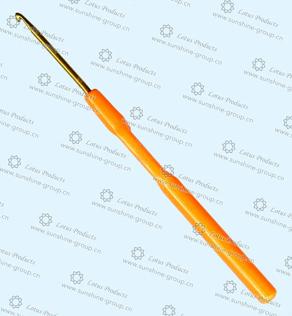 Ningbo sunshine import and export co., ltd. | alu crochet hook plastic handle 2.5mm orange