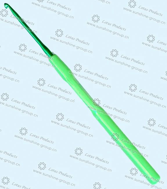 Ningbo sunshine import and export co., ltd. | alu crochet hook plastic handle 2.5mm green