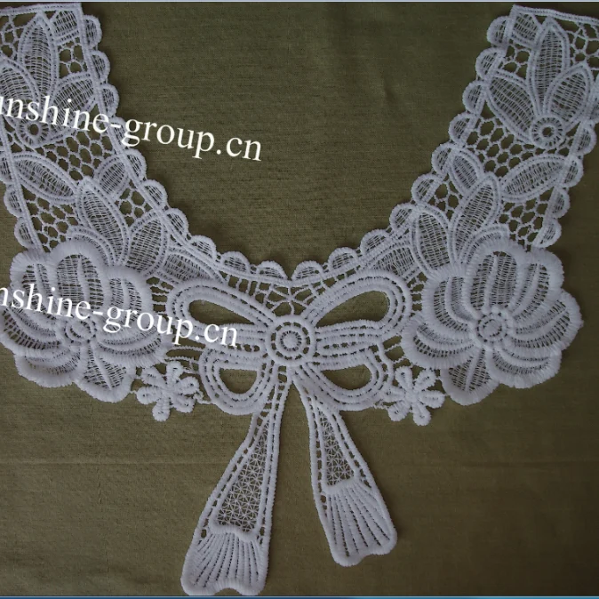 Ningbo sunshine import and export co., ltd. | fashion design milk silk embroidery lace collar for dresses-043