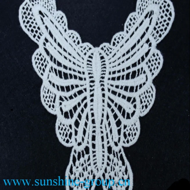 Ningbo sunshine import and export co., ltd. | fashion design embroidery lace crochet patterns neck collar-051