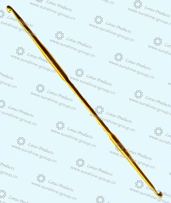 Ningbo sunshine import and export co., ltd. | alu crochet hook double point 3.0 & 4.0 gold