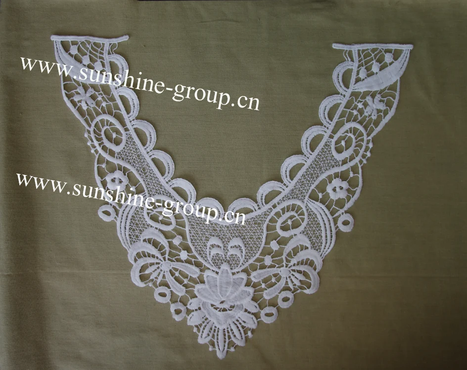 Ningbo sunshine import and export co., ltd. | fashion design milk silk embroidery lace collar for dresses-025