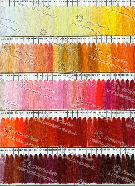 Ningbo sunshine import and export co., ltd. | sewing thread colour card 1