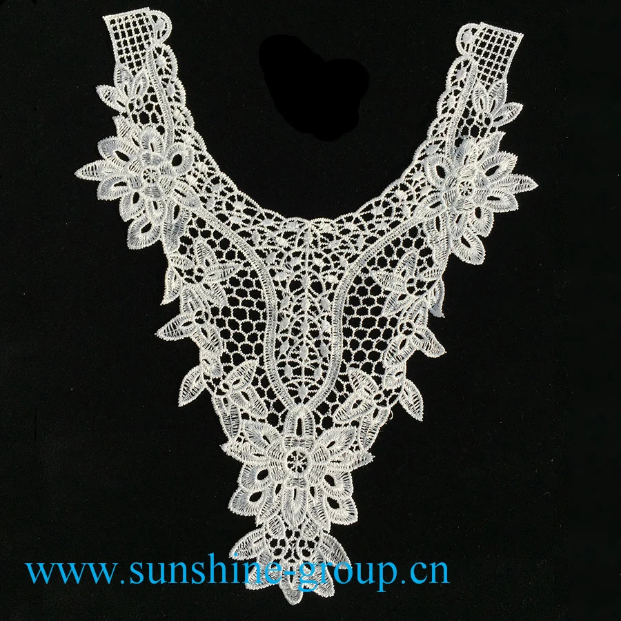 Ningbo sunshine import and export co., ltd. | fashion design embroidery lace crochet patterns neck collar-045