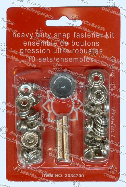 Ningbo sunshine import and export co., ltd. | 6 heavy duty snap fastener kits in white