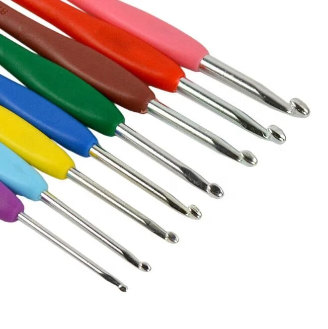 Ningbo sunshine import and export co., ltd. | colorful tpr aluminum crochet hook 2.5mm-6.0mm