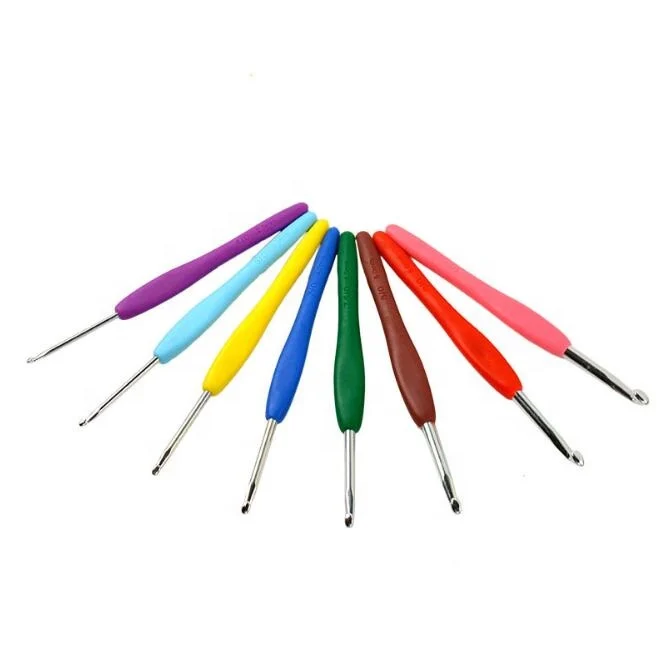 Ningbo sunshine import and export co., ltd. | colorful tpr aluminum crochet hook 2.5mm-6.0mm