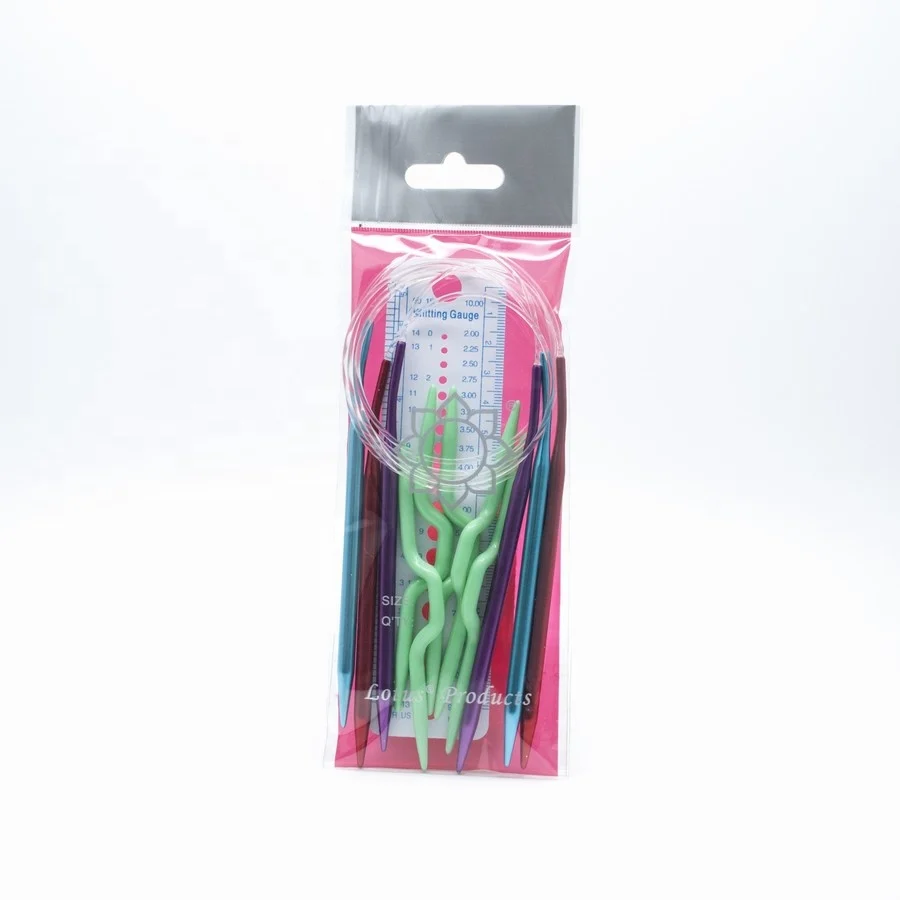 Ningbo sunshine import and export co., ltd. | colorful crochet hook with aluminium round knitting needles set