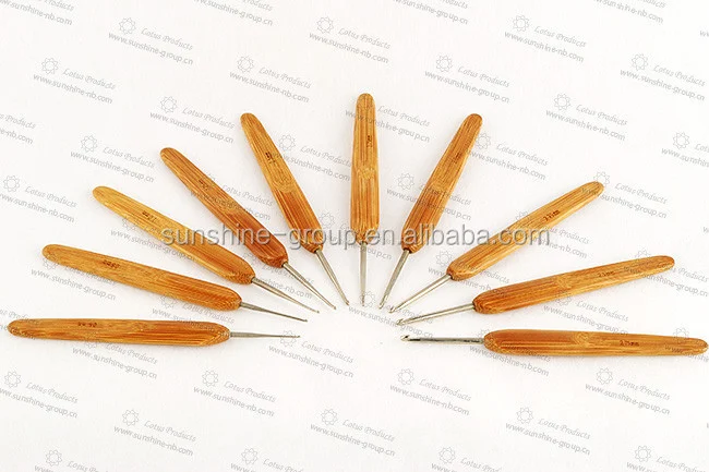 Ningbo sunshine import and export co., ltd. | eco friendly different size 15cm bamboo crochet hook set