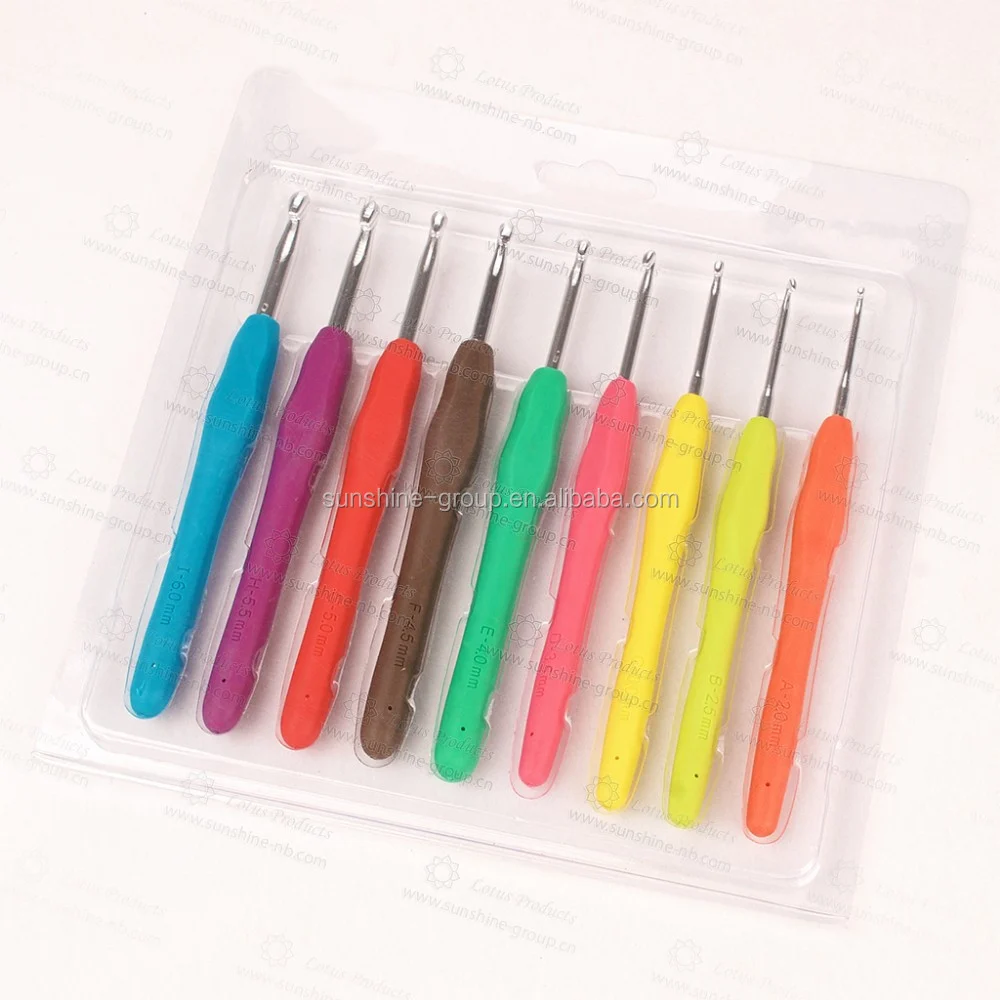 Ningbo sunshine import and export co., ltd. | 9 pcs aluminum crochet hook set knitting needle crochet hook with