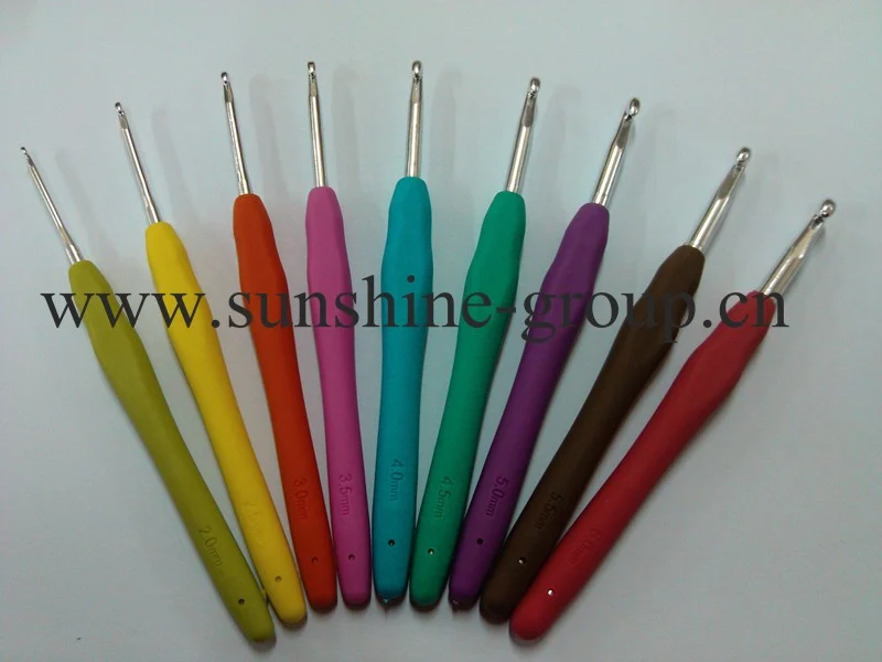 Ningbo sunshine import and export co., ltd. | 9 pcs aluminum crochet hook set knitting needle crochet hook with