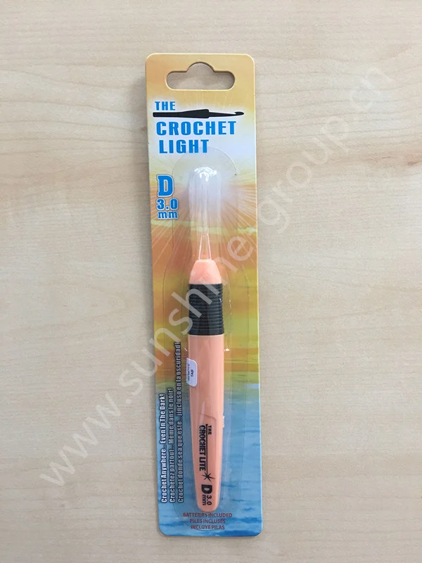 Ningbo sunshine import and export co., ltd. | lite crochet hook knitting needle crochet hook with light