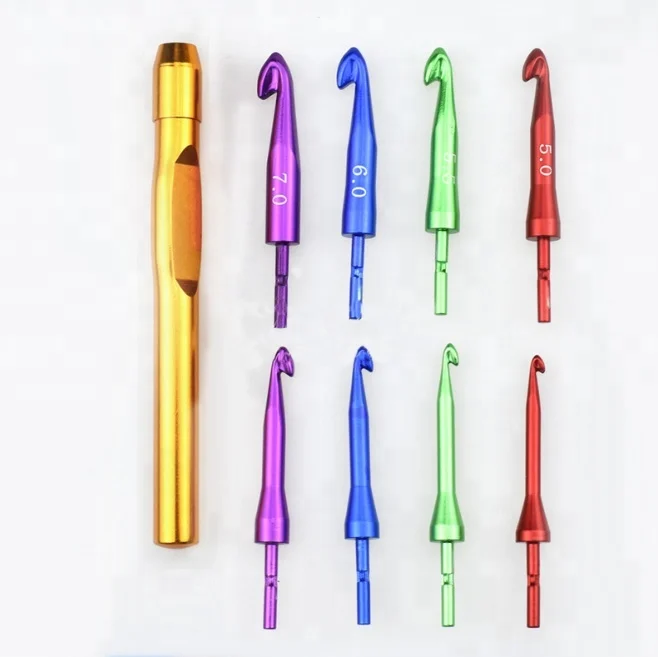 Ningbo sunshine import and export co., ltd. | new products 8head+1handle head changed crochet hook set