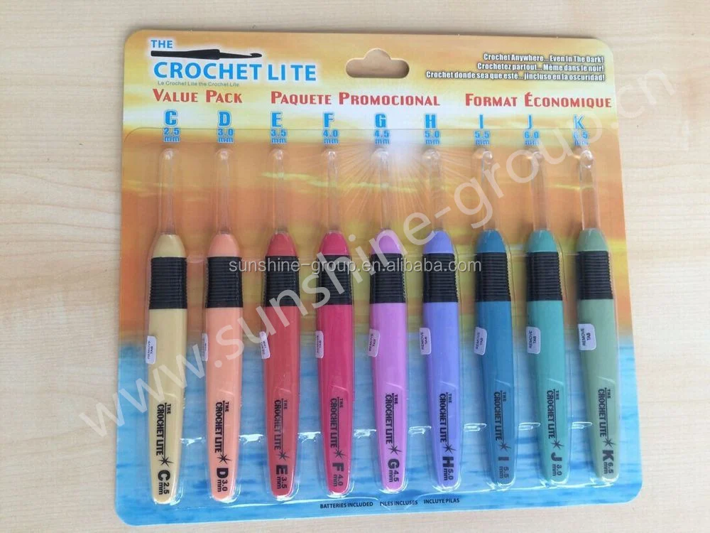 Ningbo sunshine import and export co., ltd. | 9pcs crochet lite hook set with