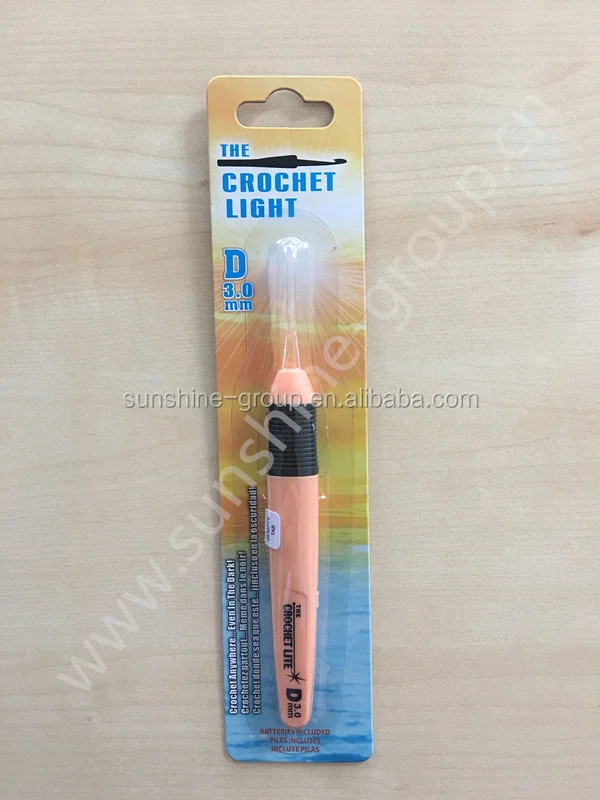 Ningbo sunshine import and export co., ltd. | crochet hook with led light, blister card packing